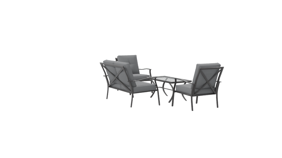 Stylish Outdoor Patio Furniture Set 3D Model - Professional 3D Model Render 7