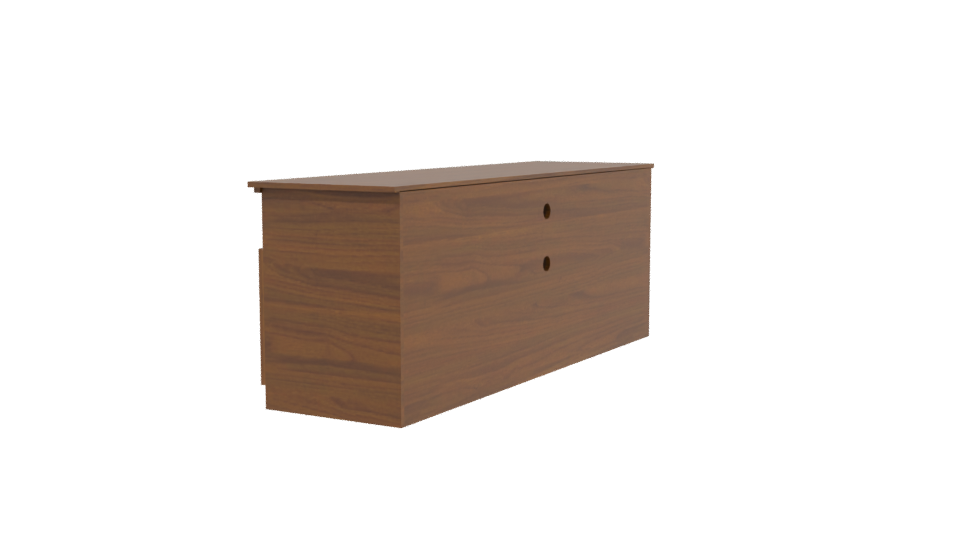 Modern Wooden TV Stand 3D Model - Professional 3D Model Render 3