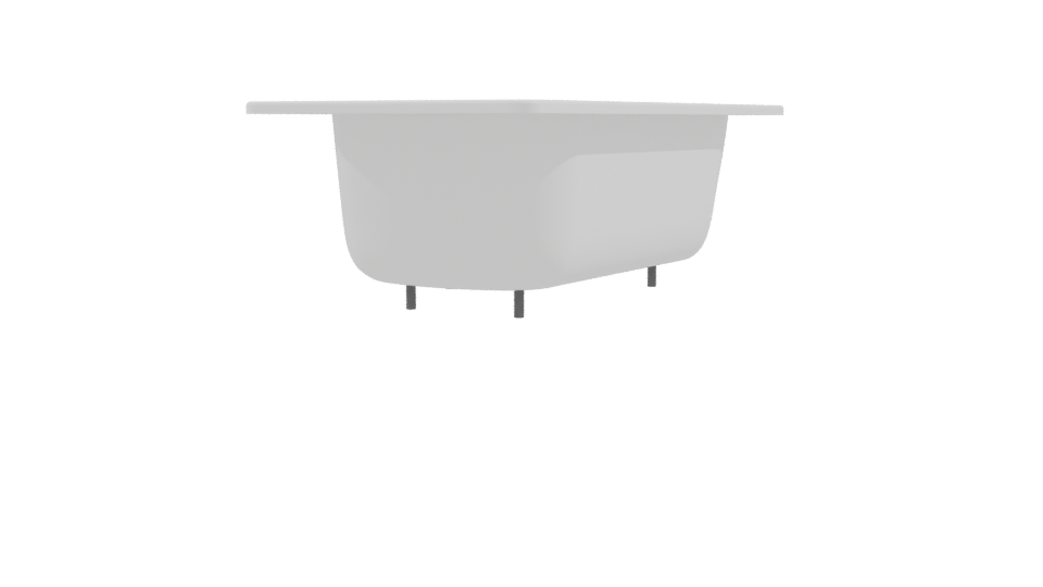 Elegant Freestanding Bathtub Model - Professional 3D Model Render 9