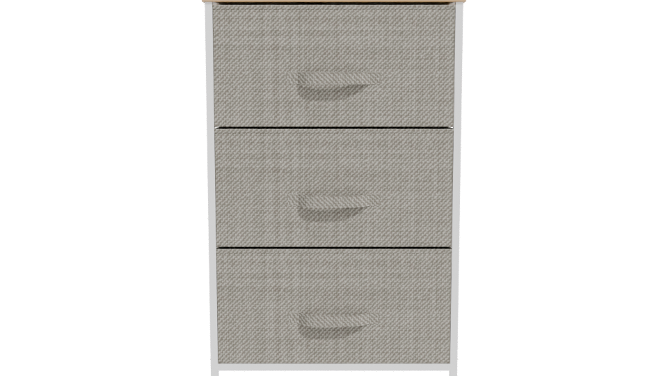 Modern 3-Drawer Chest 3D Model - Professional 3D Model Render 11