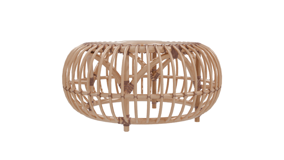 Stylish Rattan Coffee Table 3D - Professional 3D Model Render 10