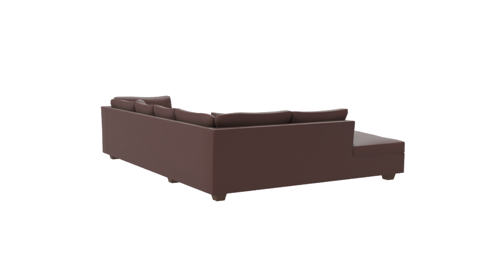 Contemporary Modular Leather Sofa 3D Model - Professional 3D Model Render 7