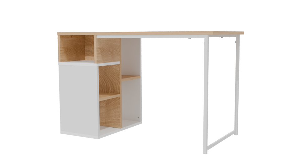 Minimalist Desk with Drawers 3D - Professional 3D Model Render 6