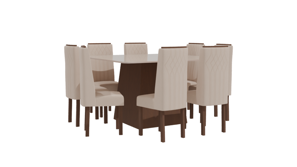 Stylish Dining Table Set 3D - Professional 3D Model Render 10