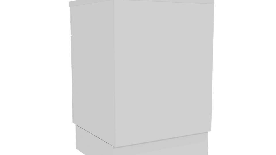 Contemporary Wooden Drawer Cabinet 3D - Professional 3D Model Render 4