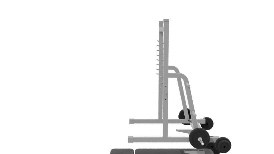 Adjustable Weight Bench 3D Model - Professional 3D Model Render 2
