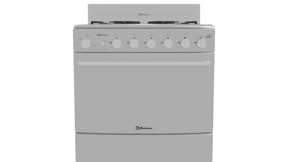 Stainless Steel Gas Range 3D - Professional 3D Model Render 11