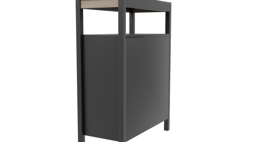 Stylish Wooden Cabinet 3D Model - Professional 3D Model Render 3