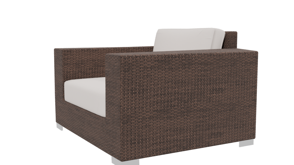 Brown Single Seat Armchair 3D - Professional 3D Model Render 13