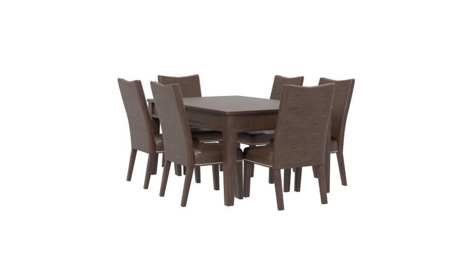 Elegant Modern Dining Table Set 3D Model - Professional 3D Model Render 13