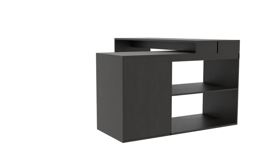 Minimalist Office Desk 3D Model - Professional 3D Model Render 13