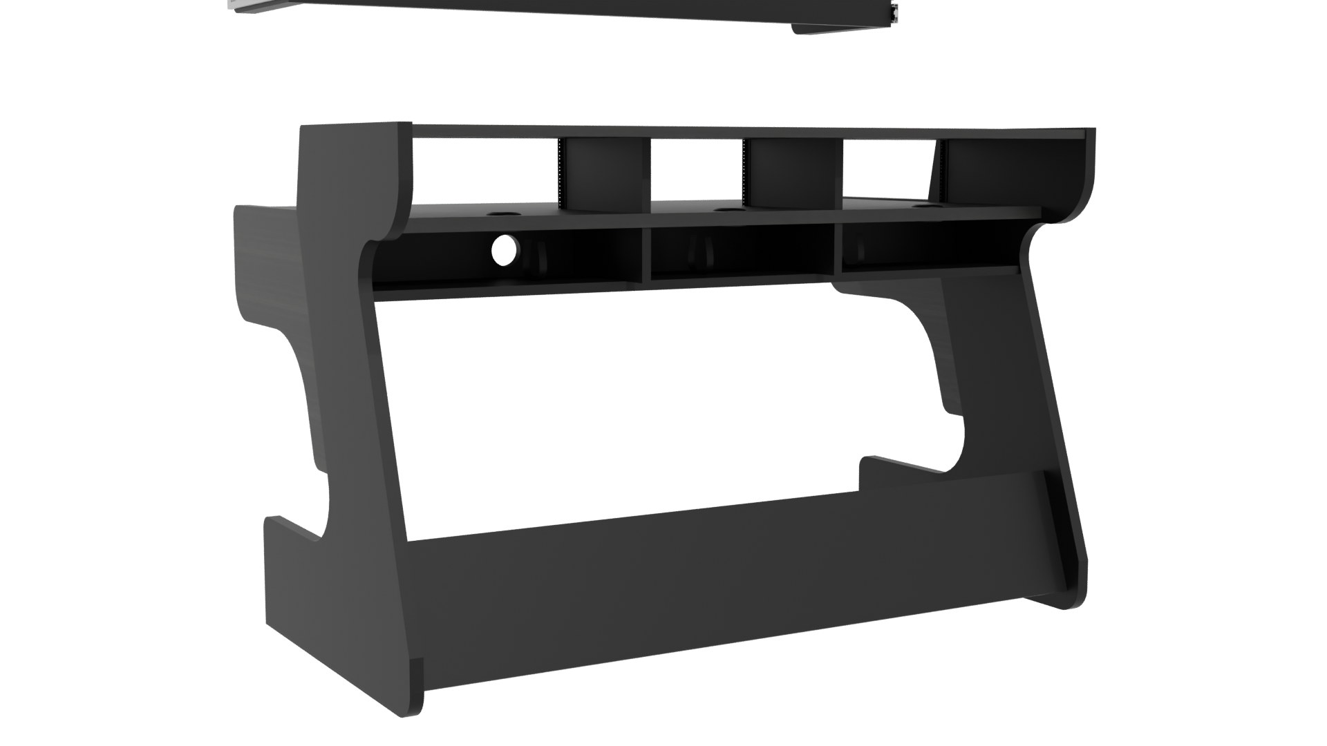 Stylish Modern Office Desk 3D Model - Professional 3D Model Render 4