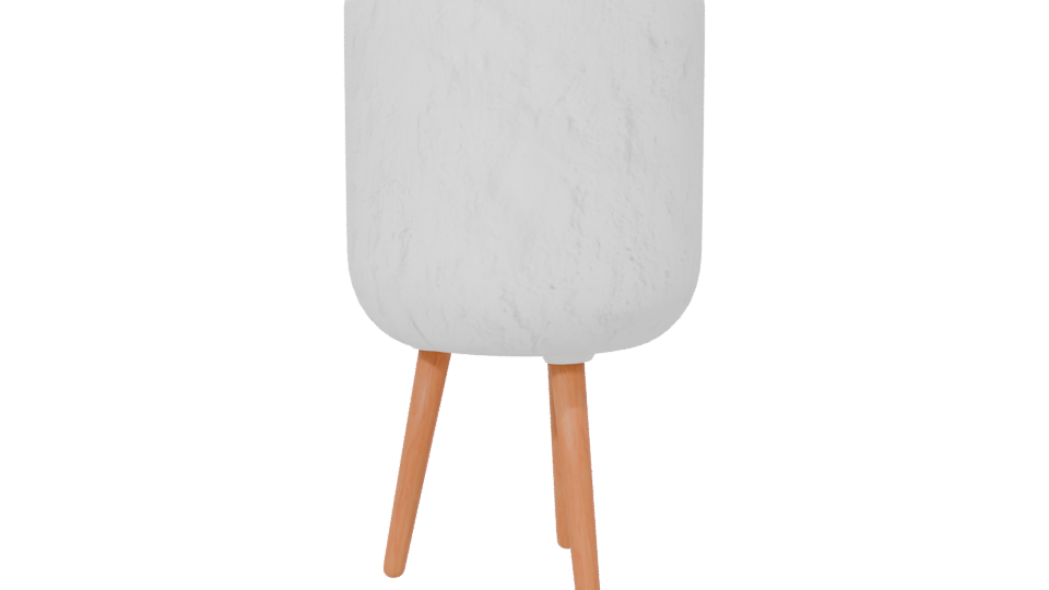 White Planter with Stand 3D - Professional 3D Model Render 6