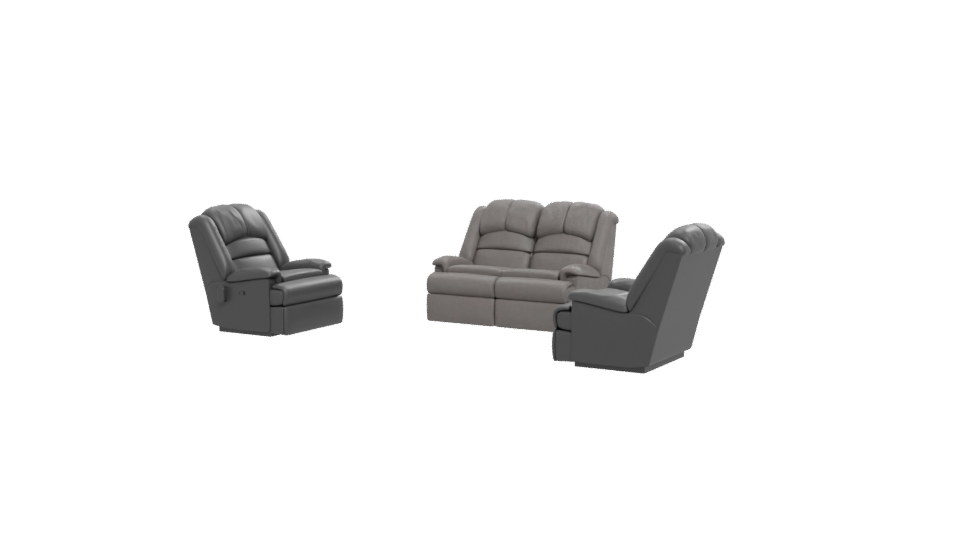 Comfortable Reclining Sofa Set 3D Model - Professional 3D Model Render 12
