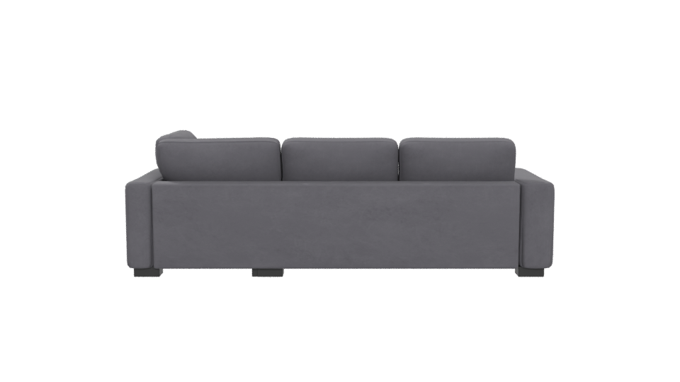 Gray Fabric Sectional Sofa Model - Professional 3D Model Render 5
