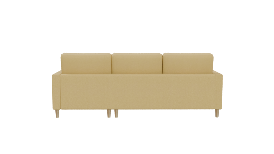 Stylish Minimalist Sectional Sofa 3D Model - Professional 3D Model Render 5
