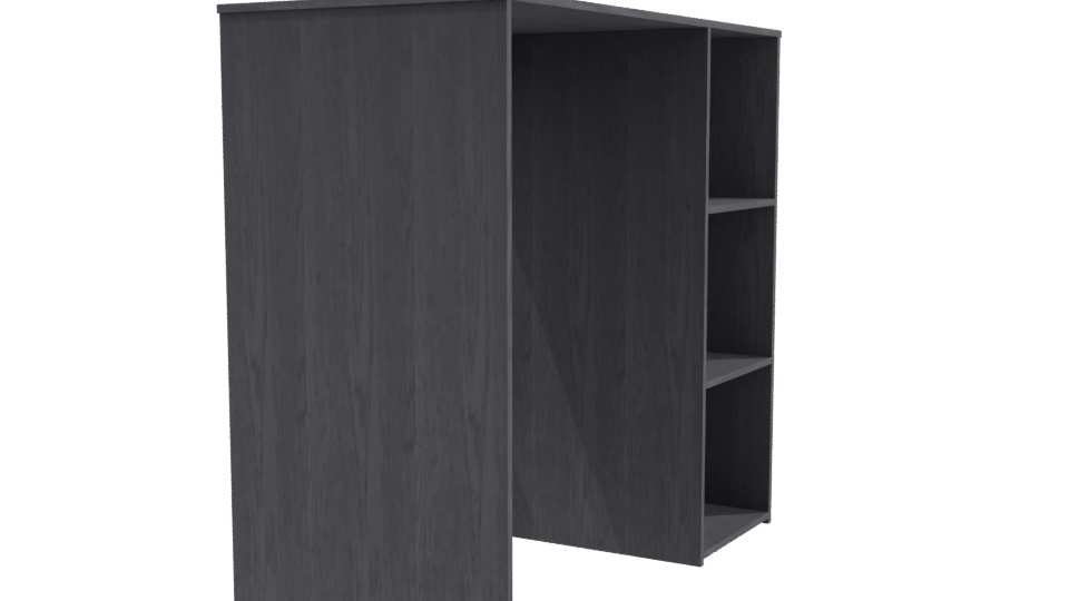 Contemporary Wooden Office Desk Model - Professional 3D Model Render 9