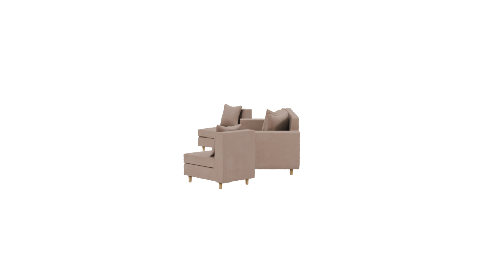 Stylish Modern Sofa Set 3D - Professional 3D Model Render 2