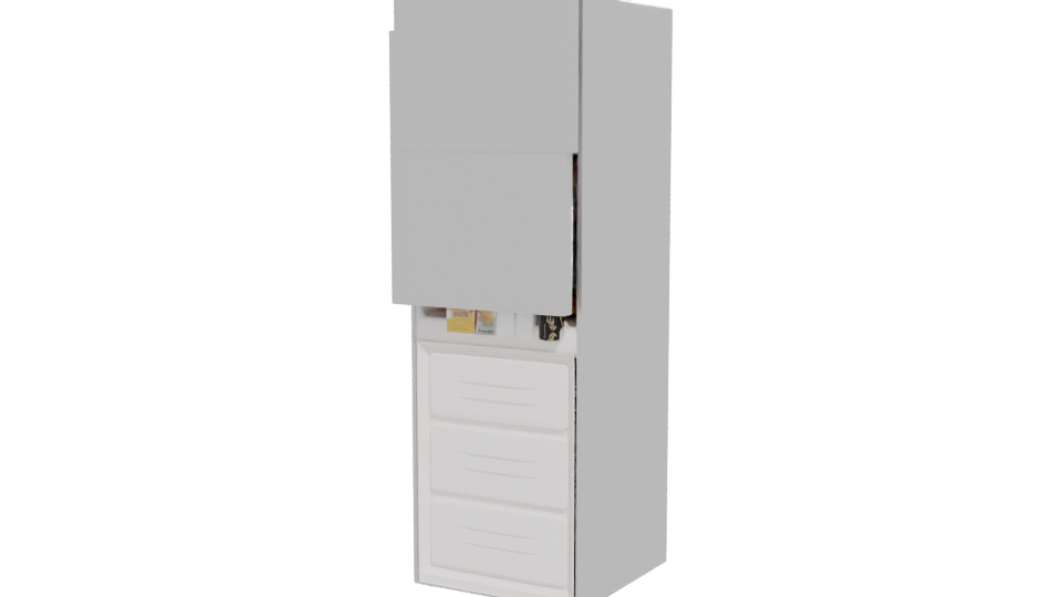 Stylish Stainless Steel Refrigerator 3D Model - Professional 3D Model Render 12