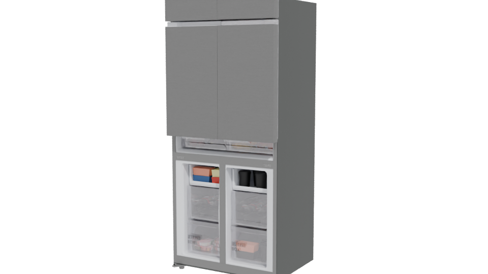 Stylish Modern Refrigerator 3D - Professional 3D Model Render 12