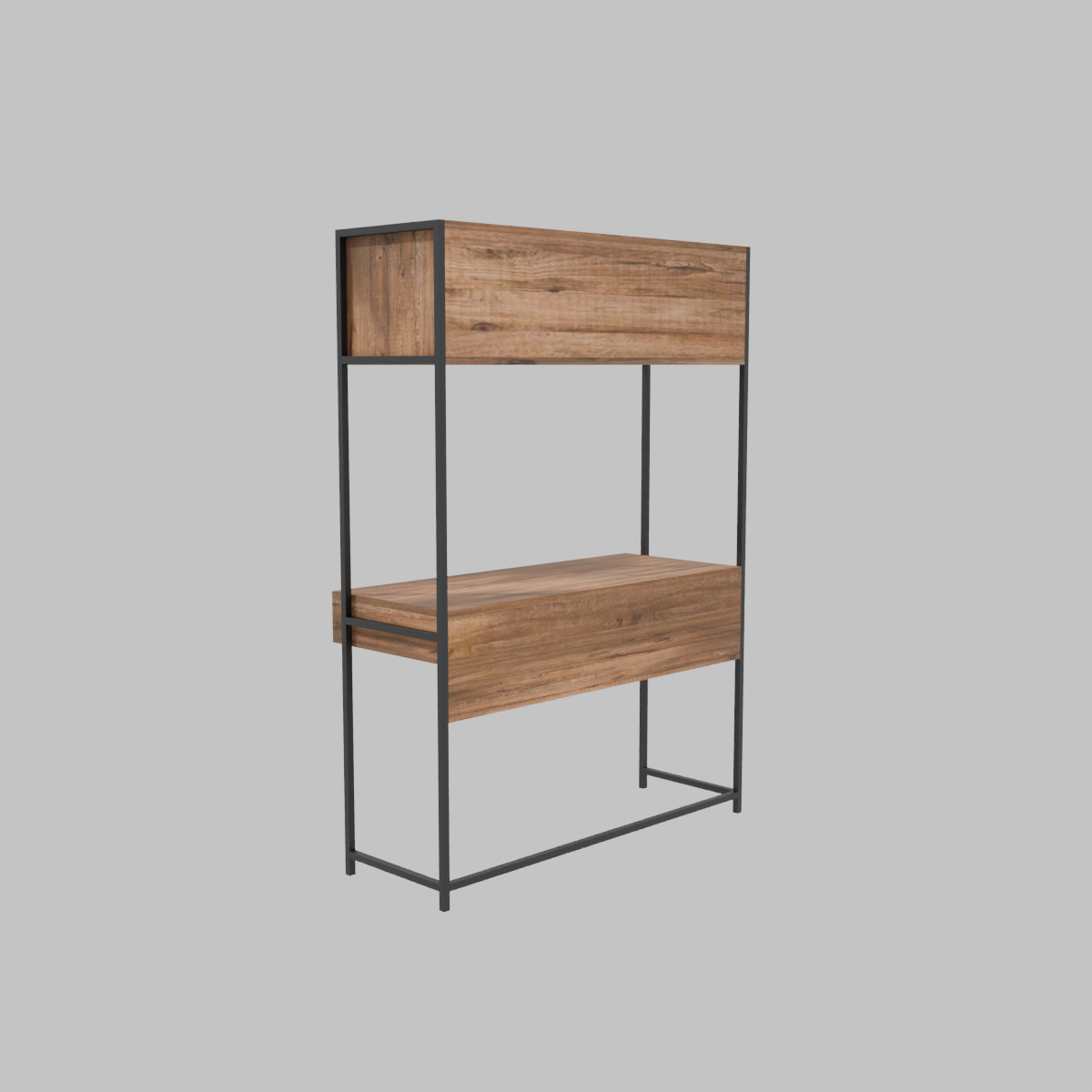 Escritorio Repisas 2 Puertas 2 Cajones