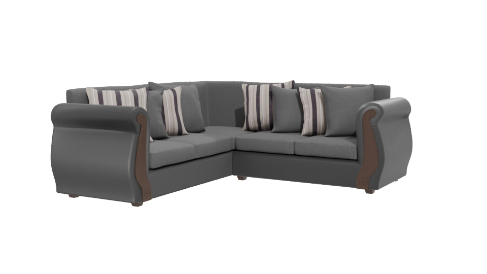 Contemporary Grey Sofa 3D Model - Professional 3D Model Render 12