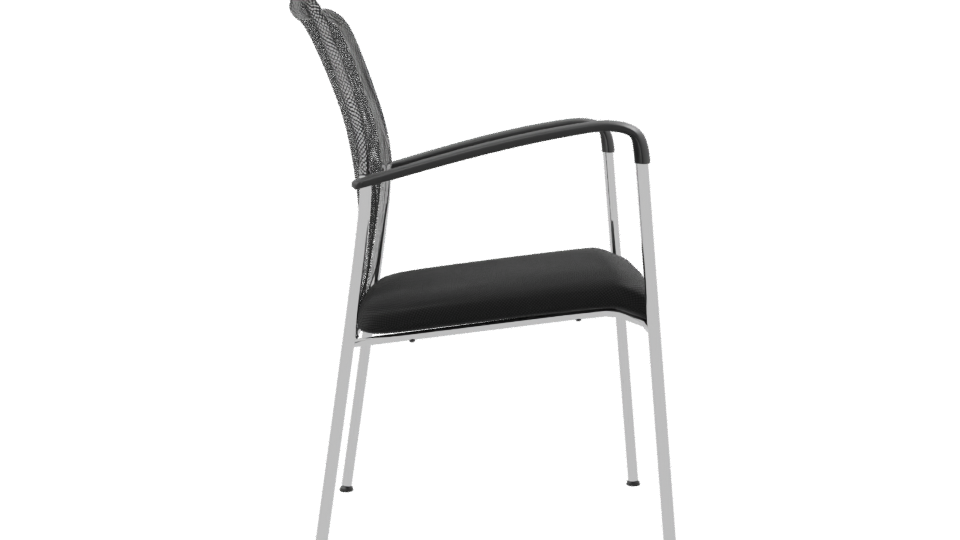Stylish Black Office Chair Model - Professional 3D Model Render 8