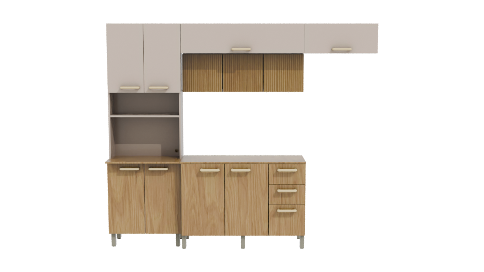 Contemporary Kitchen Cabinet Model - Professional 3D Model Render 11