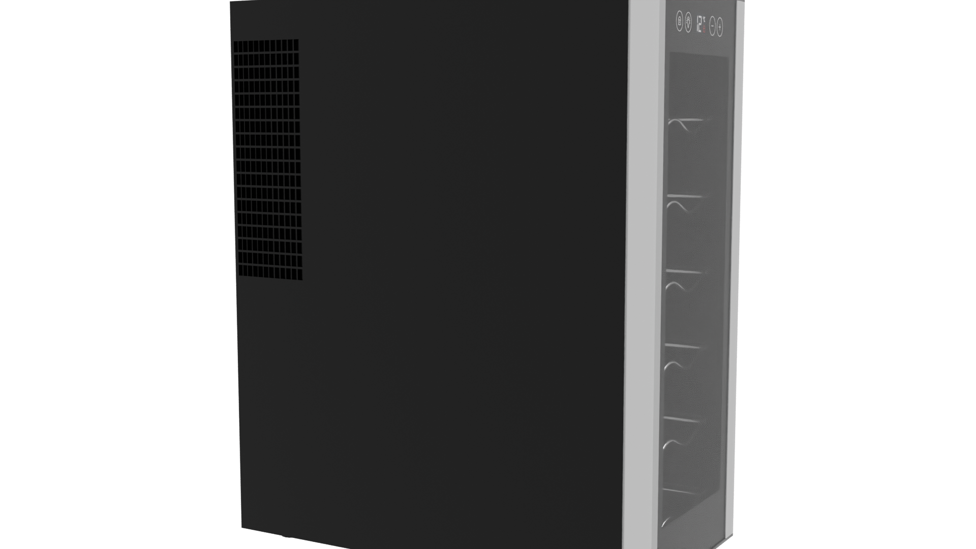 Sleek Glass Front Wine Cooler 3D Model - Professional 3D Model Render 6