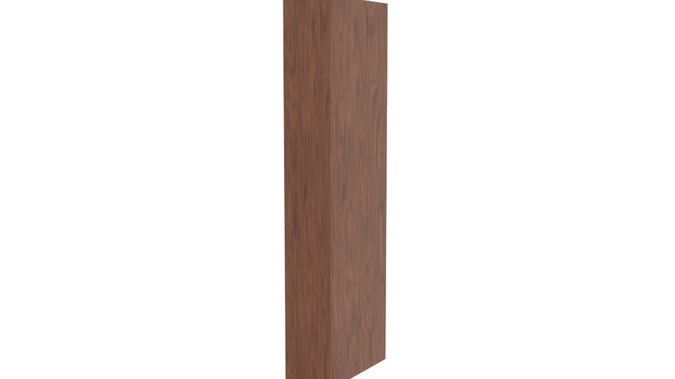 Stylish Wooden Bookshelf Model - Professional 3D Model Render 3