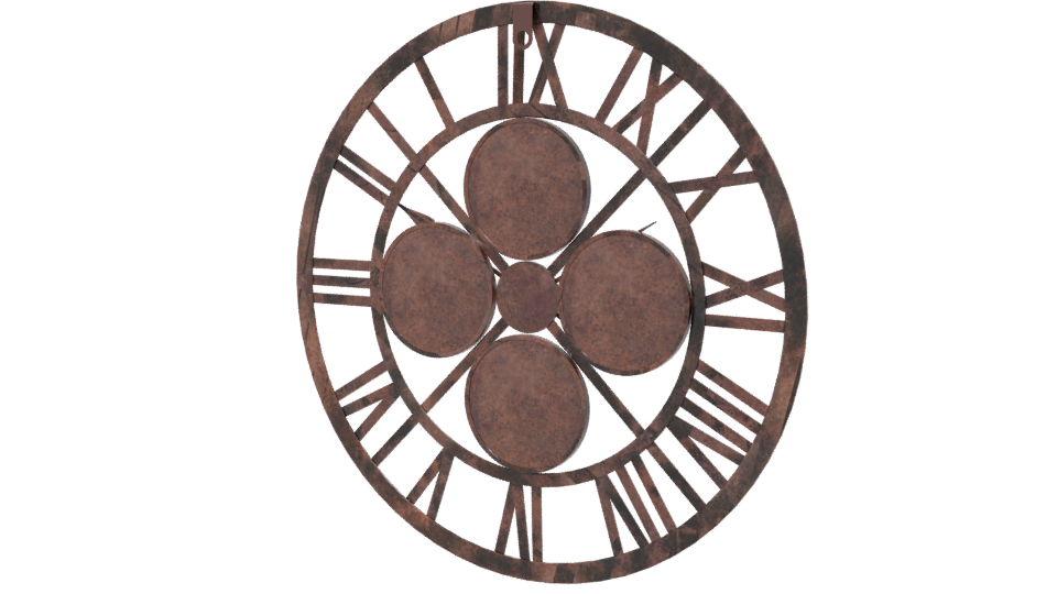 Stylish World Time Wall Clock - Professional 3D Model Render 6