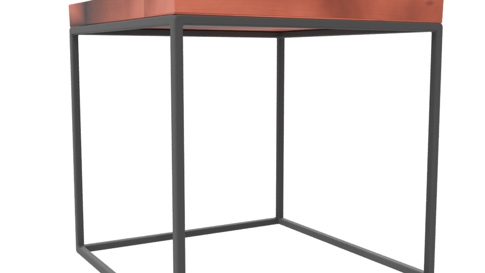 Modern Industrial Coffee Table 3D Model - Professional 3D Model Render 7