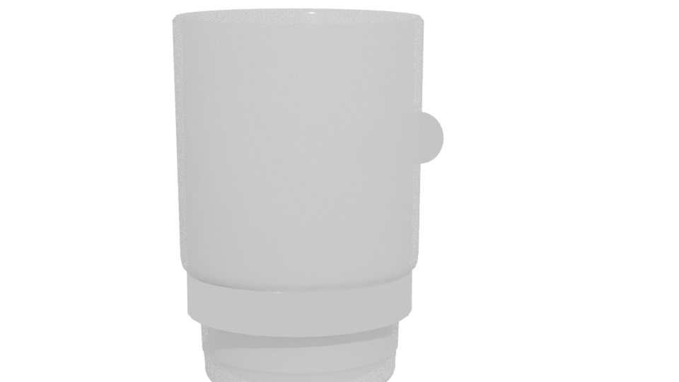 Stylish Glass Tumbler with Metal Base 3D Model - Professional 3D Model Render 12