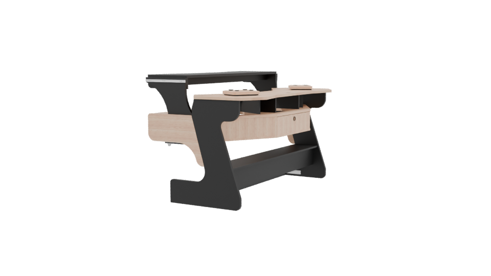 Contemporary Modular Office Desk 3D Model - Professional 3D Model Render 3