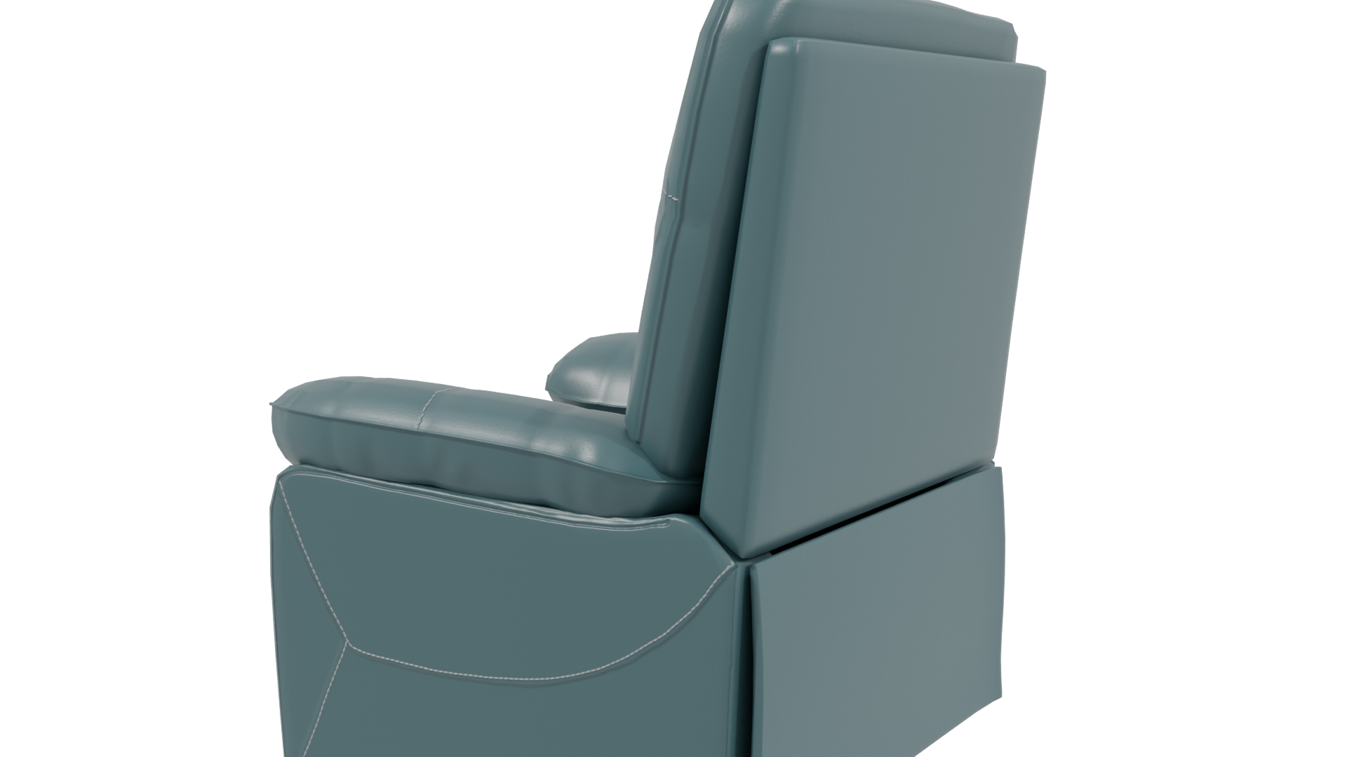 Stylish Modern Reclining Leather Chair 3D Model - Professional 3D Model Render 3