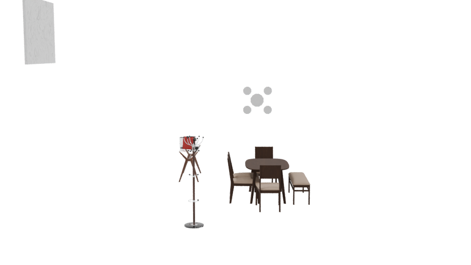 Stylish Modern Dining Room Set - Professional 3D Model Render 8