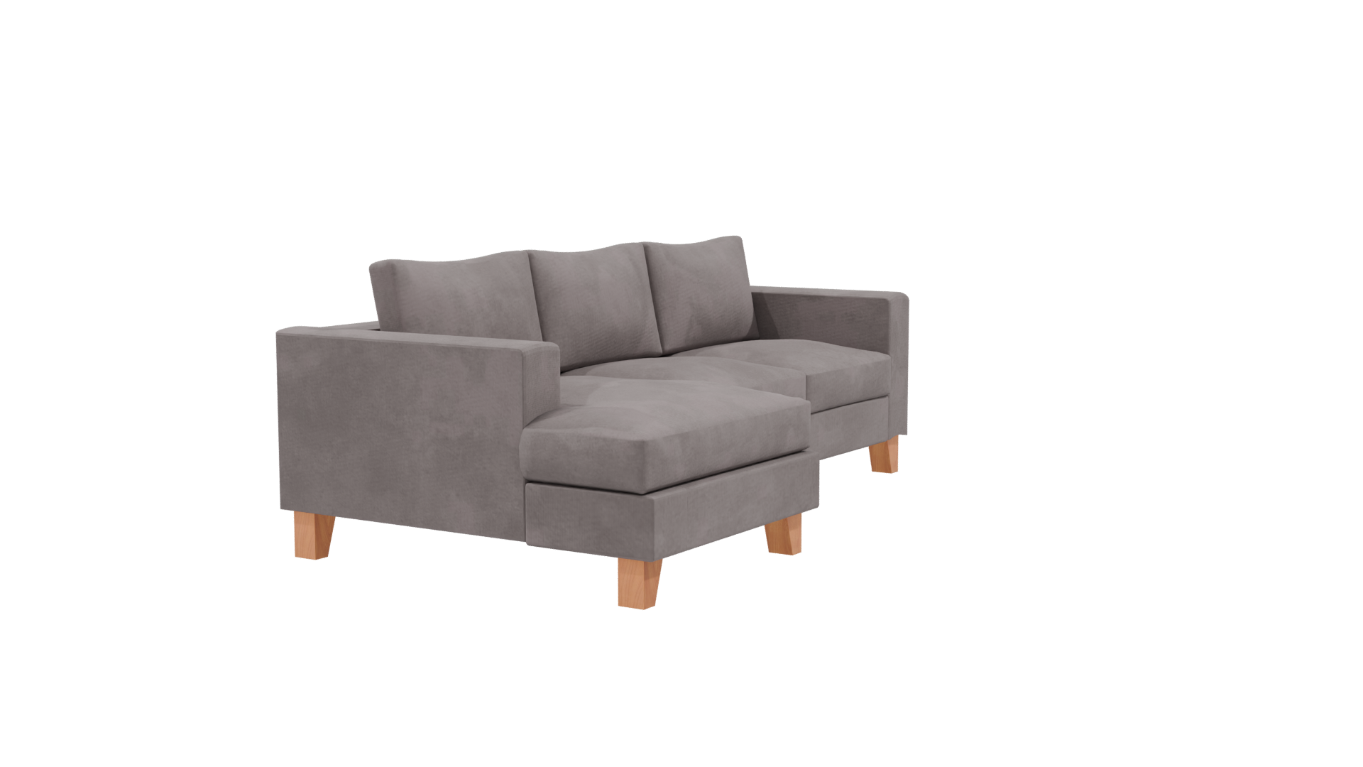 Contemporary Fabric Sectional Sofa 3D Model - Professional 3D Model Render 9