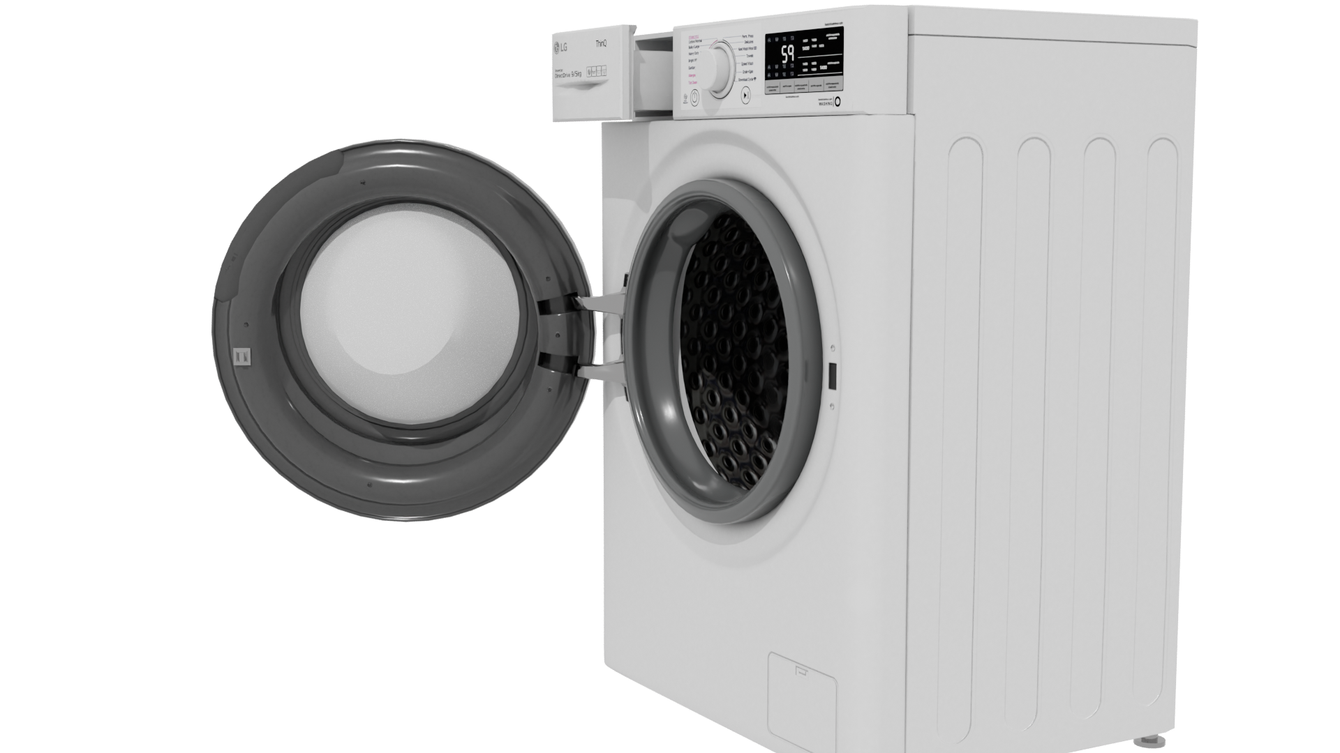 Realistic Washing Machine Model - Professional 3D Model Render 13