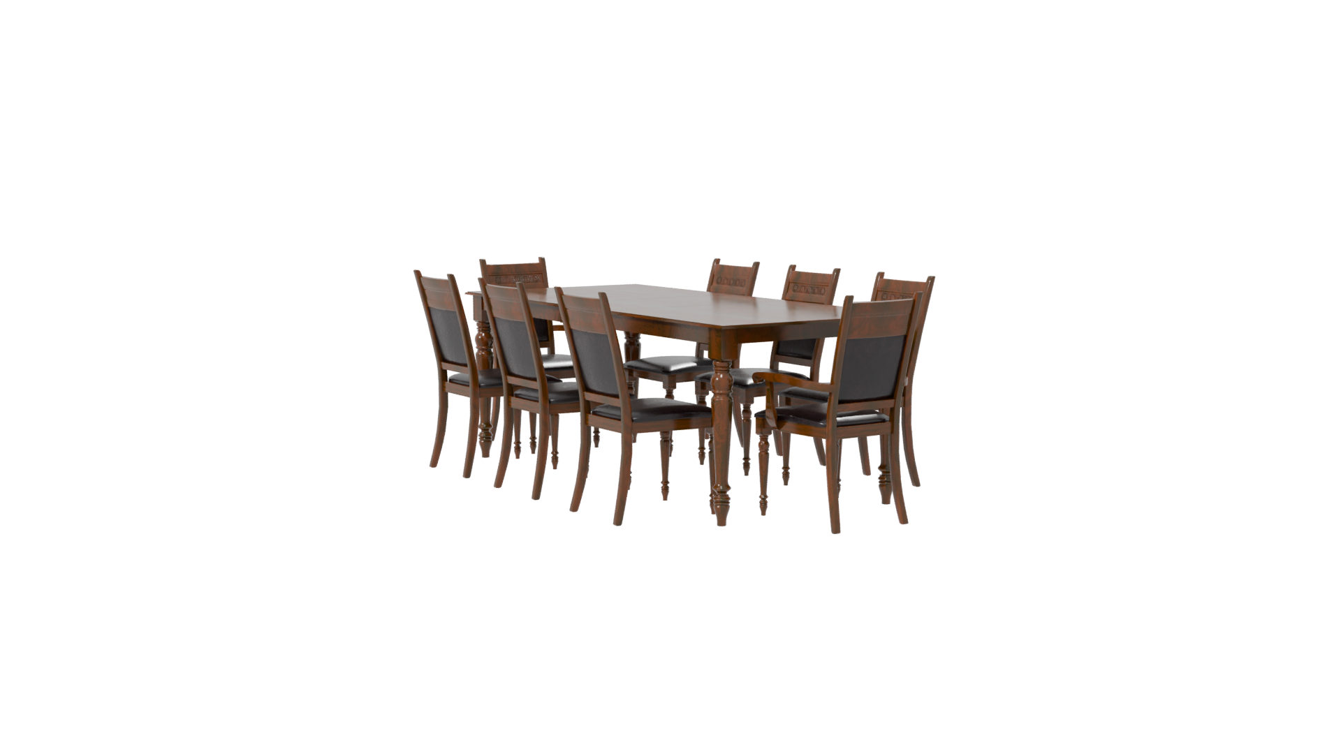Elegant Dining Table Set 3D - Professional 3D Model Render 7