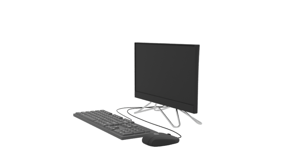 Sleek All-in-One Desktop Computer 3D Model - Professional 3D Model Render 13