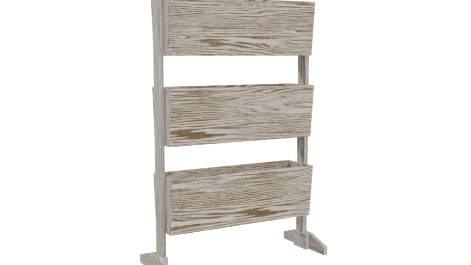 Stylish Wooden Display Stand 3D - Professional 3D Model Render 4