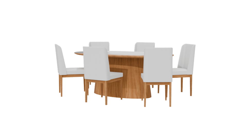 Modern Round Dining Table 3D - Professional 3D Model Render 6