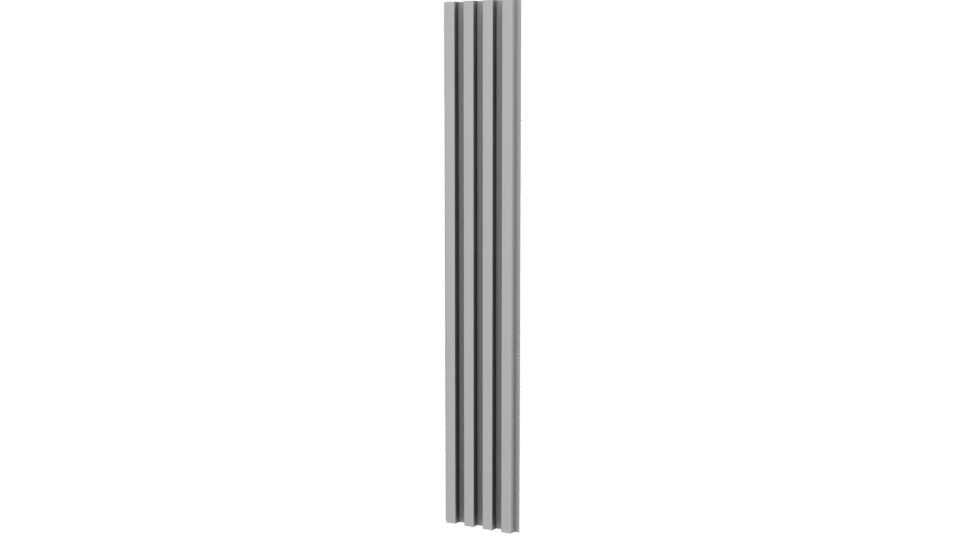 Vertical Slatted Architectural Column 3D Model - Professional 3D Model Render 6