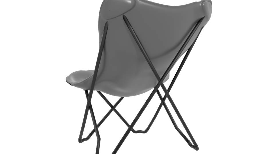 Stylish Folding Lounge Chair 3D - Professional 3D Model Render 4