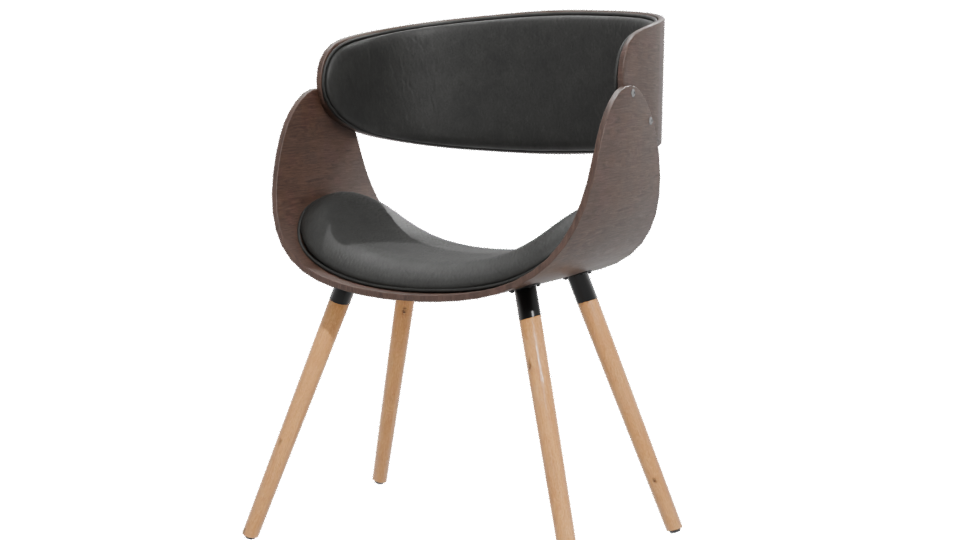 Stylish Modern Accent Chair 3D Model - Professional 3D Model Render 12
