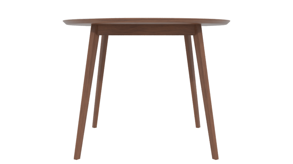 Stylish Round Wooden Table Model - Professional 3D Model Render 5