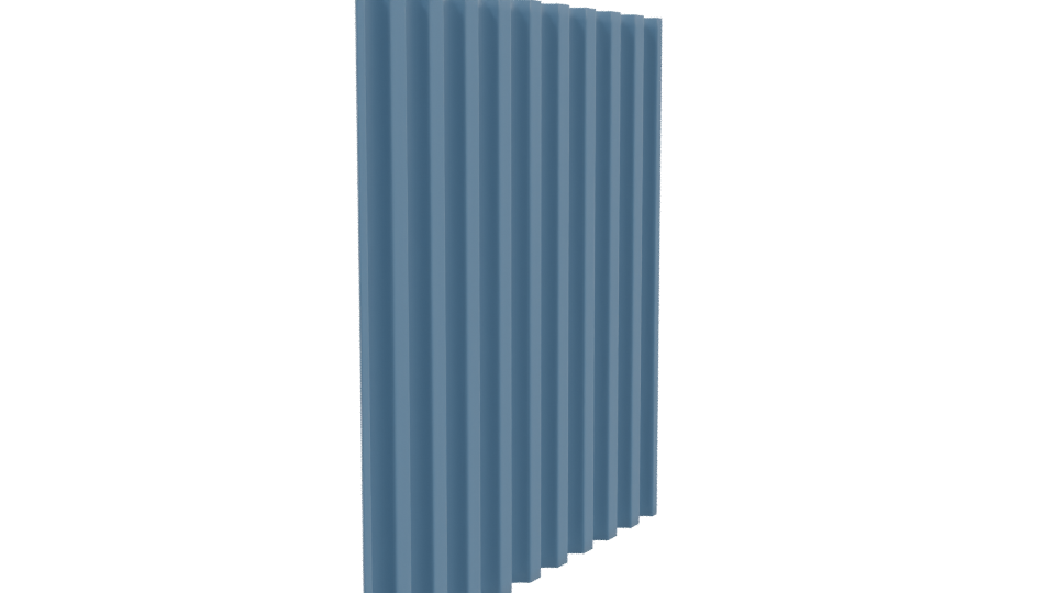 Stylized Blue Wall Panel 3D - Professional 3D Model Render 3