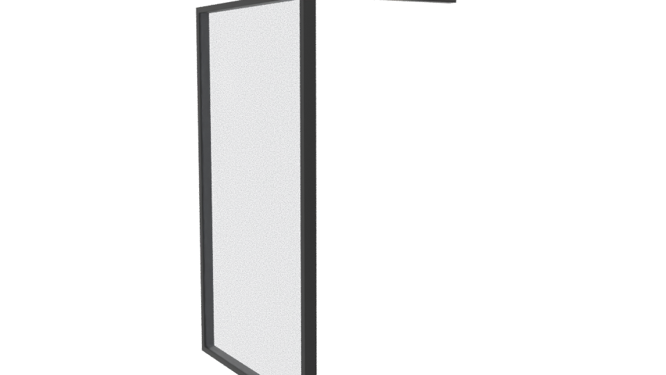 Sleek Modern Glass Display Panel 3D Model - Professional 3D Model Render 13