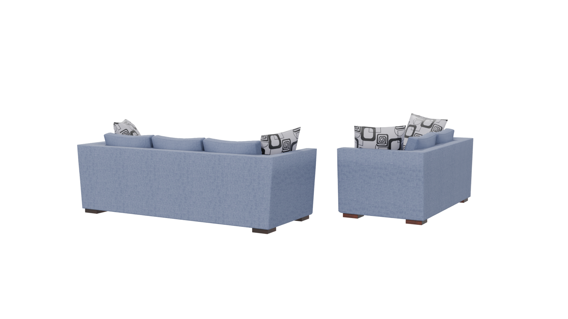 Contemporary Fabric Sofa Set 3D Model - Professional 3D Model Render 6