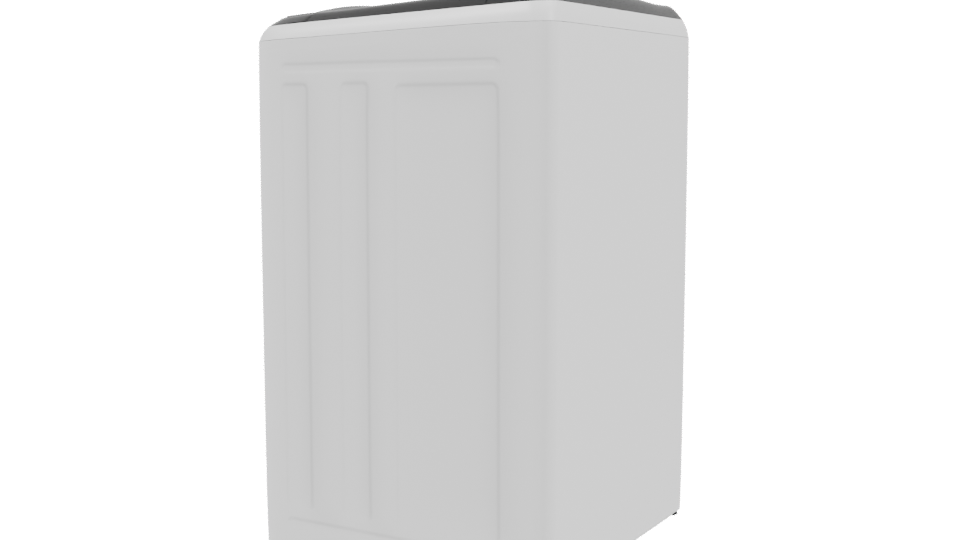 Compact Minimalist Refrigerator 3D Model - Professional 3D Model Render 3